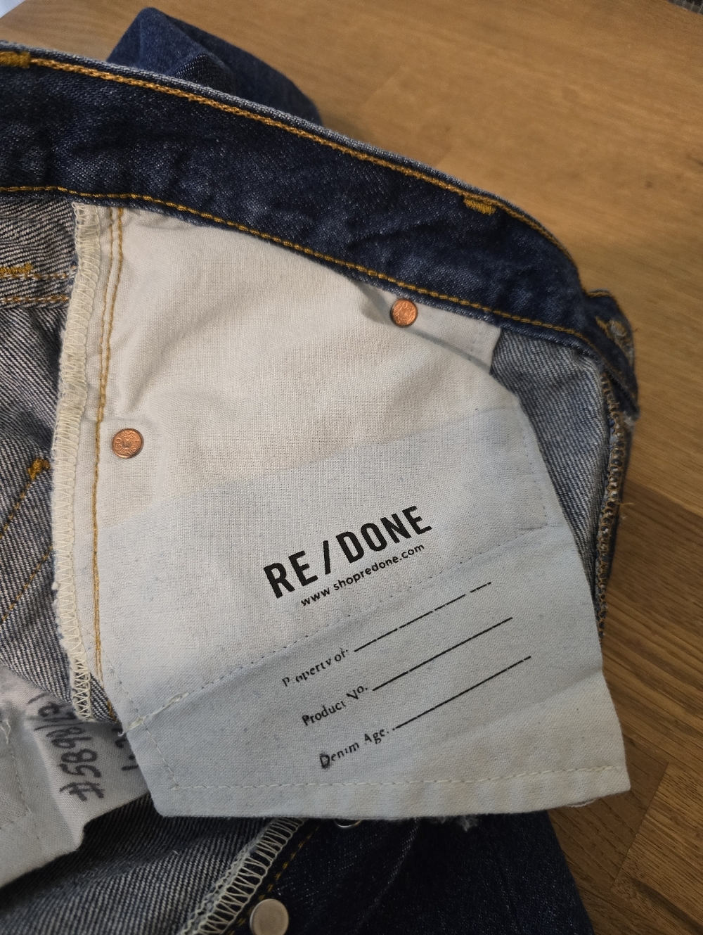 FLAWED RE/DONE Revolve Long Denim Skirt Indigo 27 - Picture 6 of 13